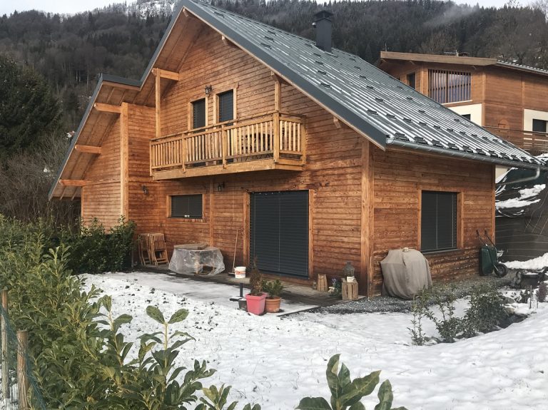 Chalet en ossature bois en Haute Savoie sur la commune de Verchaix