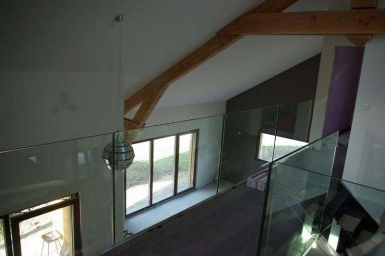 Intérieur maison en ossature bois à Fillinges, Haute-Savoie